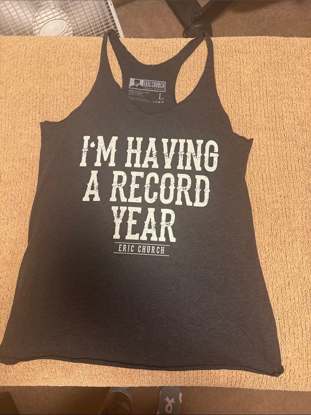 Eric Church Women's Black Graphic Racerback Tank Top